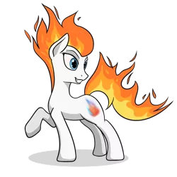 Size: 800x800 | Tagged: artist:marmorexx, derpibooru import, mane of fire, oc, oc:flame catcher, safe, solo, unofficial characters only