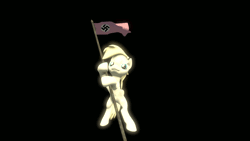 Size: 1280x720 | Tagged: 3d, animated, artist:jeff556, derpibooru import, fascism, female, flag, nazi, oc, oc:aryanne, pink, safe, solo, source filmmaker, swastika, unofficial characters only