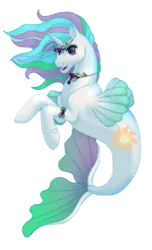 Size: 400x658 | Tagged: artist:teodoradeanova, derpibooru import, merpony, princess celestia, safe, seaponified, seapony celestia, simple background, solo, species swap, transparent background