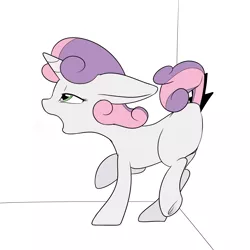 Size: 3400x3400 | Tagged: suggestive, artist:vulapa, color edit, derpibooru import, edit, sweetie belle, pony, unicorn, colored, female, filly, foalcon, glory hole, implied sex, moaning, moaning in pleasure, public use, softcore, solo, solo female