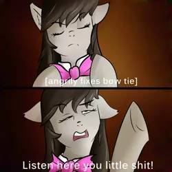 Size: 3000x3000 | Tagged: artist:franticlava, bowtie, derp, derpibooru import, descriptive noise, doctor who, eyes closed, female, lidded eyes, listen here, listen here you little, meme, octavia melody, open mouth, ponified, raised eyebrow, raised hoof, reaction image, rings of akhaten, safe, solo, vulgar