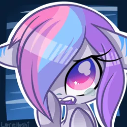 Size: 1500x1500 | Tagged: artist:starlightlore, crying, derpibooru import, female, filly, oc, oc:nimune, original species, safe, shark pony, solo, unofficial characters only