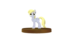 Size: 940x440 | Tagged: safe, artist:elmarcosluckydel96, derpibooru import, derpy hooves, pegasus, pony, 3d, crossover, female, mare, mmd, simple background, solo, super smash bros., super smash bros. brawl, transparent background, trophy