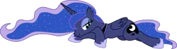 Size: 8000x2253 | Tagged: safe, artist:speedox12, derpibooru import, princess luna, absurd resolution, prone, simple background, solo, transparent background, vector