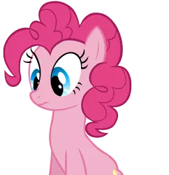 Size: 4399x4539 | Tagged: absurd resolution, artist:likonan, derpibooru import, pinkie pie, safe, simple background, solo, surprised, transparent background, vector