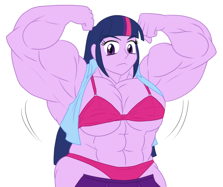 Size: 1486x1249 | Tagged: suggestive, artist:advanceddefense, derpibooru import, twilight sparkle, equestria girls, armpits, bra, breasts, buff breasts, clothes, fetish, flexing, muscle fetish, muscles, overdeveloped muscles, panties, solo, torn clothes, twilight muscle, underwear, wardrobe malfunction