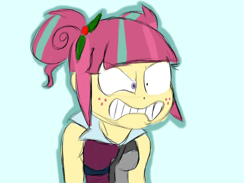 Size: 1024x768 | Tagged: safe, artist:mildockart, derpibooru import, sour sweet, equestria girls, friendship games, angry, solo, sour rage, speed draw