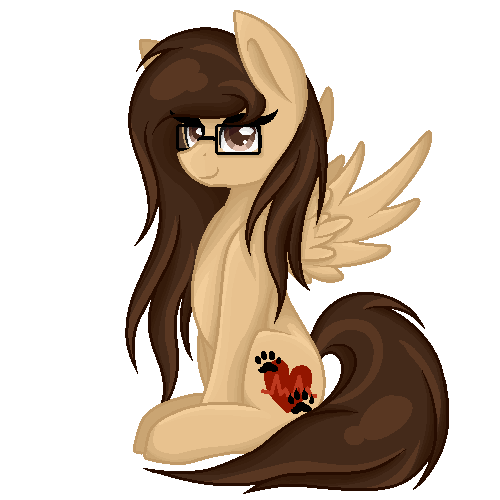 Size: 500x500 | Tagged: safe, artist:blocksy-art, derpibooru import, oc, oc:lightning chaser, unofficial characters only, pegasus, pony, glasses, sitting, solo, wings