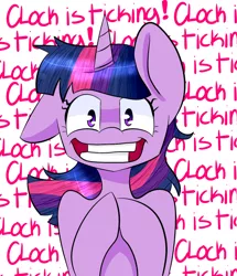 Size: 1032x1200 | Tagged: artist:ohhoneybee, clock is ticking, derpibooru import, safe, solo, the killing joke, twilight snapple, twilight sparkle