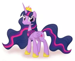 Size: 3172x2577 | Tagged: safe, artist:moemneop, derpibooru import, twilight sparkle, twilight sparkle (alicorn), alicorn, pony, crown, female, hoof shoes, jewelry, mare, older, peytral, regalia, solo, tiara, ultimate twilight