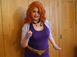 Size: 3488x2616 | Tagged: safe, artist:blazingdazzlingdusk, derpibooru import, adagio dazzle, human, equestria girls, rainbow rocks, clothes, cosplay, costume, female, irl, irl human, photo, that orange pencil