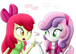 Size: 3500x2500 | Tagged: safe, artist:graytyphoon, derpibooru import, apple bloom, sweetie belle, equestria girls