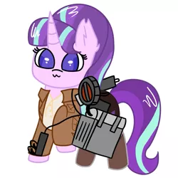 Size: 1203x1203 | Tagged: 3d maneuver gear, anime, artist:pastelhorses, ask poniverse, attack on titan, chibi, cute, derpibooru import, safe, solo, starlight glimmer