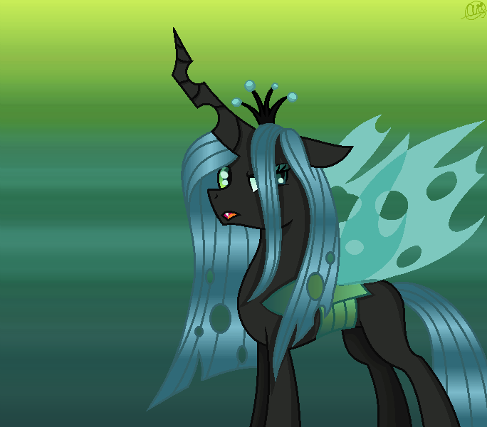 Size: 684x600 | Tagged: artist:artica69, changeling, changeling queen, derpibooru import, female, queen chrysalis, safe, solo