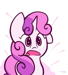 Size: 1000x1100 | Tagged: artist:spikedmauler, derpibooru import, floppy ears, go ask sweetie belle, open mouth, reaction image, safe, shock, shocked, simple background, solo, surprised, sweetie belle, transparent background