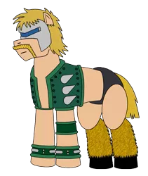 Size: 717x850 | Tagged: artist:combatkaiser, derpibooru import, hulk hogan, kinnikuman, kinnikuman nisei, mask, neptuneman, ponified, safe, simple background, transparent background, ultimate muscle