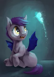 Size: 848x1200 | Tagged: safe, artist:silfoe, derpibooru import, oc, unofficial characters only, bat pony, butterfly, pony, royal sketchbook, baby, baby pony, cute, female, filly, solo