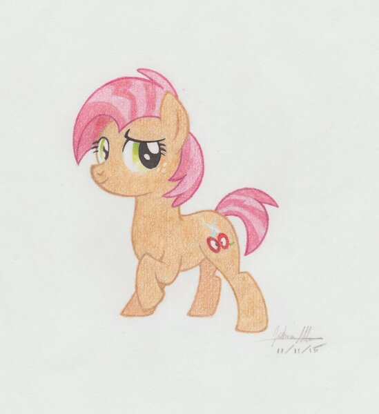 Size: 1024x1119 | Tagged: artist:soulsliver249, babs seed, cutie mark, derpibooru import, safe, solo, traditional art
