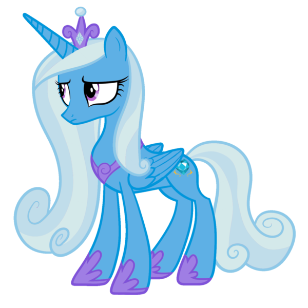 Size: 1024x1024 | Tagged: safe, artist:blah23z, derpibooru import, edit, princess cadance, trixie, pony, unicorn, female, mare, recolor, simple background, solo