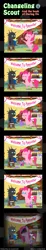 Size: 600x3263 | Tagged: artist:vavacung, changeling, comic, comic:changeling-scout, derpibooru import, party, pinkamena diane pie, pinkie pie, pin the tail on the pony, safe, this will end in death, this will end in pain, this will end in pain and/or tears and/or death, this will end in tears, this will end in tears and/or death, uh oh