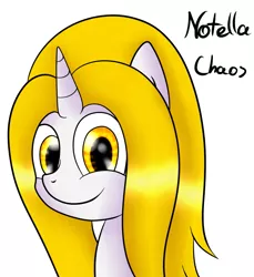 Size: 823x899 | Tagged: safe, artist:sojek, derpibooru import, oc, oc:noti chaos, unofficial characters only, pony, unicorn, blonde, cute, female, mare, orange eyes, portrait