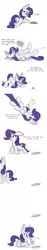 Size: 1280x6824 | Tagged: artist:heir-of-rick, book, comic, cookie, cute, derpibooru import, food, impossibly large ears, lazy, magazine, nom, plot, procrastination, raribetes, rarity, safe, solo, truth