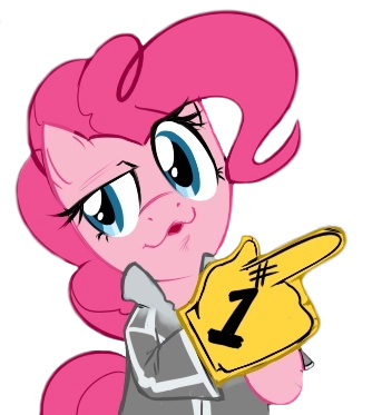 Size: 334x373 | Tagged: artist:0r0ch1, check em, derpibooru import, dubs guy, edit, number one, patrick bateman, pinkie pie, ponk, safe, simple background, solo, transparent background