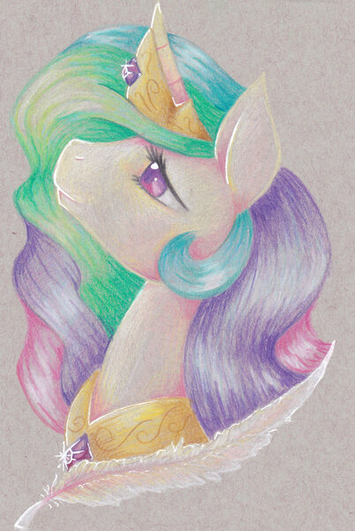 Size: 1024x1530 | Tagged: artist:mapony240, derpibooru import, princess celestia, safe, solo, traditional art