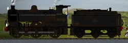 Size: 836x280 | Tagged: artist:westrail642fan, british rail, british railways, class 19, countryside, derpibooru import, england, fowler, fowler 4f, my little pony: origins, oc, oc:fowler 4f 43999, oc:westrail 644, rainbow dash, realistic background, safe, steam engine, steam train, train, westrail