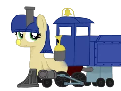 Size: 1024x768 | Tagged: artist:bronyclopman, artist:bronytrainman, derpibooru import, locomotive, object pony, oc, oc:lilly bell, original species, ponified, safe, solo, steam locomotive, train, train pony, trainpony, unofficial characters only