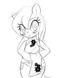 Size: 500x627 | Tagged: safe, artist:randy, derpibooru import, lotus blossom, oc, oc:aryanne, unofficial characters only, pony, backwards swastika, bipedal, black and white, blushing, both cutie marks, bow, cheongsam, clothes, dress, flower, grayscale, heart, monochrome, nazi, open mouth, panties, ribbon, simple background, skirt, skirt lift, solo, standing, swastika, underwear, white background