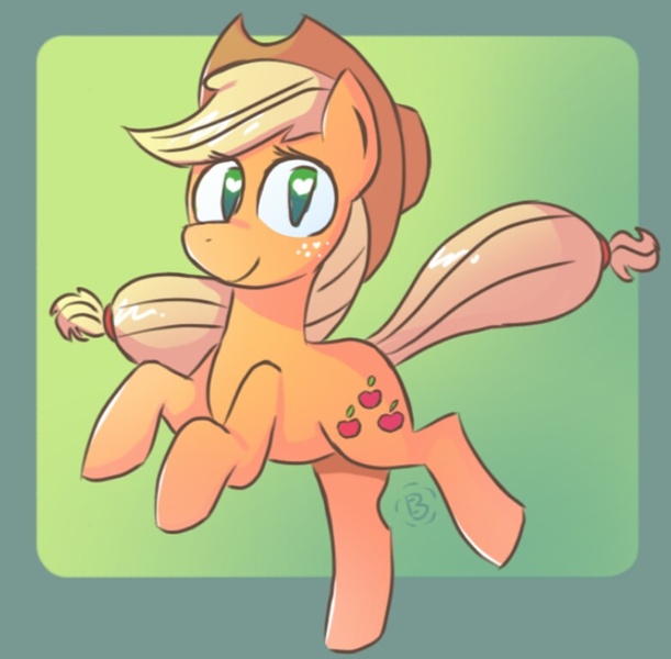 Size: 782x768 | Tagged: safe, artist:cosmic-pincel, derpibooru import, applejack, solo