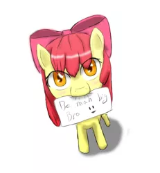 Size: 1000x1080 | Tagged: adorabloom, apple bloom, artist:jumboz95, blushing, bronybait, cute, derpibooru import, mouth hold, note, safe, simple background, solo, white background