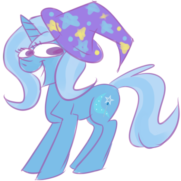 Size: 700x700 | Tagged: safe, artist:sherradestrix, derpibooru import, trixie, pony, unicorn, female, grin, mare, smiling, solo