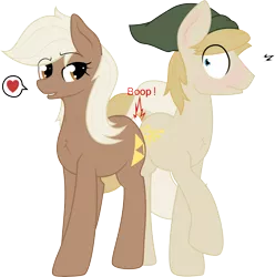 Size: 7974x8045 | Tagged: safe, artist:anearbyanimal, artist:plone, derpibooru import, ponified, earth pony, pony, absurd resolution, bedroom eyes, blushing, butt bump, butt to butt, butt touch, crossover, ear blush, epona, female, frown, grin, heart, link, mare, raised hoof, shipping, simple background, smiling, the legend of zelda, transparent background, vector, wide eyes