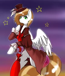 Size: 1280x1489 | Tagged: safe, artist:storyofthemy, derpibooru import, oc, oc:coffee cream, unofficial characters only, pony, bipedal, clothes, crossdressing, femboy, hat, male, solo, trap, umbrella