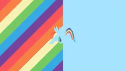 Size: 3200x1800 | Tagged: artist:anxet, artist:ceruleandraw, derpibooru import, minimalist, rainbow, rainbow dash, safe, solo, vector, wallpaper