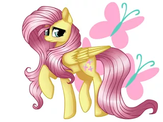 Size: 1280x960 | Tagged: artist:jess-choco88, derpibooru import, fluttershy, raised hoof, safe, solo