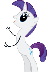 Size: 637x966 | Tagged: safe, derpibooru import, rarity, pony, animated, bipedal, dilated pupils, not salmon, open mouth, simple background, skifree, smiling, solo, transparent background, wat