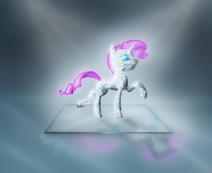 Size: 1980x1614 | Tagged: safe, artist:slamjam, derpibooru import, rarity, crystal pony, pony, unicorn, bright, butt stallion, diamond, glass, sapphire, shiny