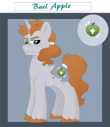 Size: 2349x2700 | Tagged: artist:broohan, derpibooru import, oc, oc:bael apple, offspring, parent:big macintosh, parent:princess luna, parents:lunamac, safe, solo, unofficial characters only