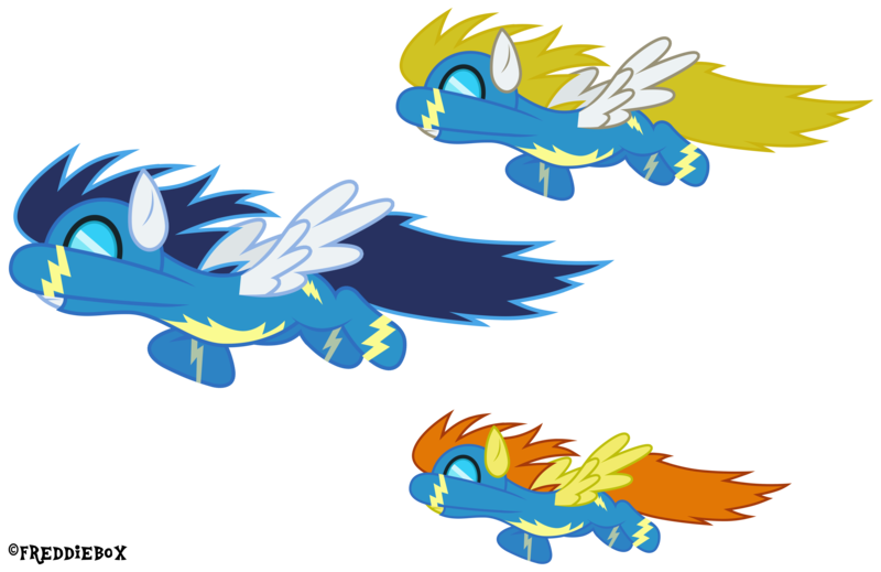 Size: 4627x3000 | Tagged: safe, artist:brony-works, derpibooru import, blaze, blue blazes, surprise, pegasus, pony, background pony, female, goggles, mare, wonderbolts, wonderbolts uniform