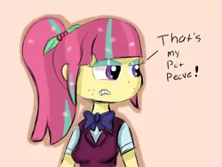Size: 1024x768 | Tagged: safe, artist:mildockart, derpibooru import, sour sweet, equestria girls, friendship games, angry, annoyed, clothes, crystal prep academy, crystal prep academy uniform, pet peeve, ponytail, school uniform, solo