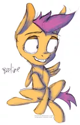 Size: 936x1452 | Tagged: artist:themarquisofdorks, derpibooru import, rule 63, safe, scootaloo, solo
