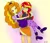 Size: 3000x2559 | Tagged: safe, artist:mit-boy, derpibooru import, adagio dazzle, sunset shimmer, equestria girls, bridal carry, carrying, female, holding, image, lesbian, png, shipping, sunsagio