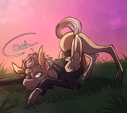 Size: 1100x979 | Tagged: safe, artist:howlingvoice, derpibooru import, doctor whooves, time turner, pegasus, pony, face down ass up, solo, twelfth doctor