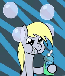 Size: 2256x2624 | Tagged: safe, artist:mr-1, derpibooru import, derpy hooves, pegasus, pony, angry, bubble, female, imminent nausea, imminent vomiting, mare, physical vulgar, soap, solo