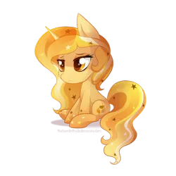 Size: 1024x1024 | Tagged: safe, artist:thenornonthego, derpibooru import, oc, oc:stargrown glow, unofficial characters only, unicorn, gradient hooves, gradient mane, sad, sitting, solo, universe pony