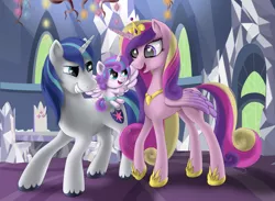 Size: 2727x2000 | Tagged: artist:dcencia, derpibooru import, princess cadance, princess flurry heart, royal family, safe, shining armor, spoiler:s06