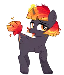 Size: 1024x1197 | Tagged: artist:diigii-doll, derpibooru import, lava pony, oc, oc:maggie, original species, safe, solo, unofficial characters only